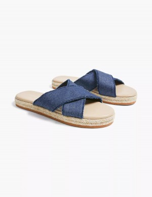 Sandały Do Wsuwania Damskie Lane Bryant Dream Cloud Criss-Cross Espadrille Granatowe | PVP1079HQ