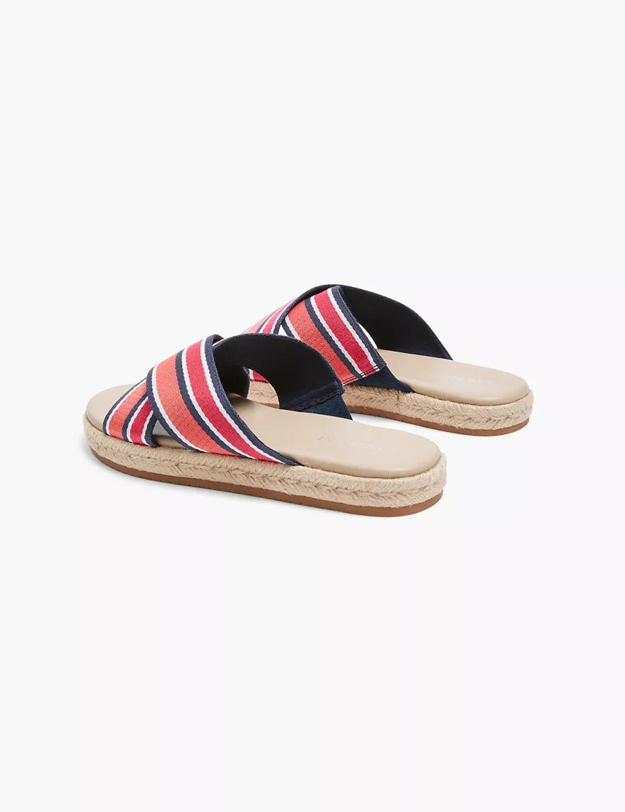 Sandały Do Wsuwania Damskie Lane Bryant Dream Cloud Criss-Cross Espadrille Koralowe | AJT7147BP